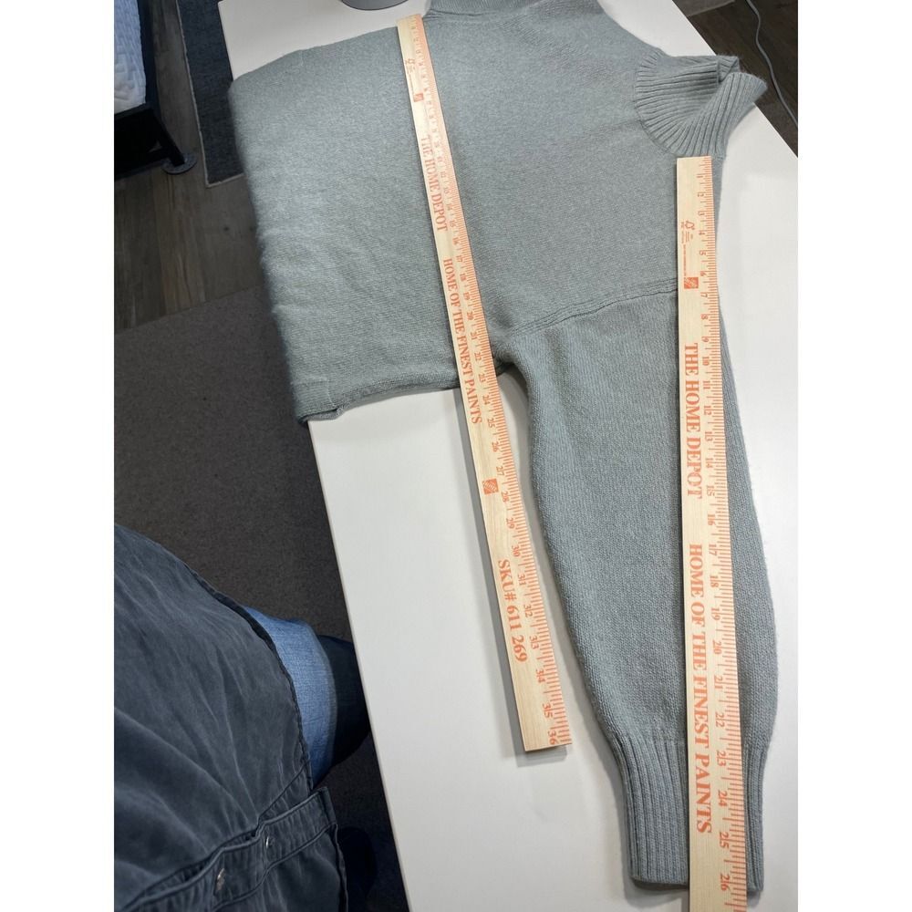 Wool Blend H&M Turtleneck Sweater W/ M Sage Green Side Slit LN - Picture 10 of 11